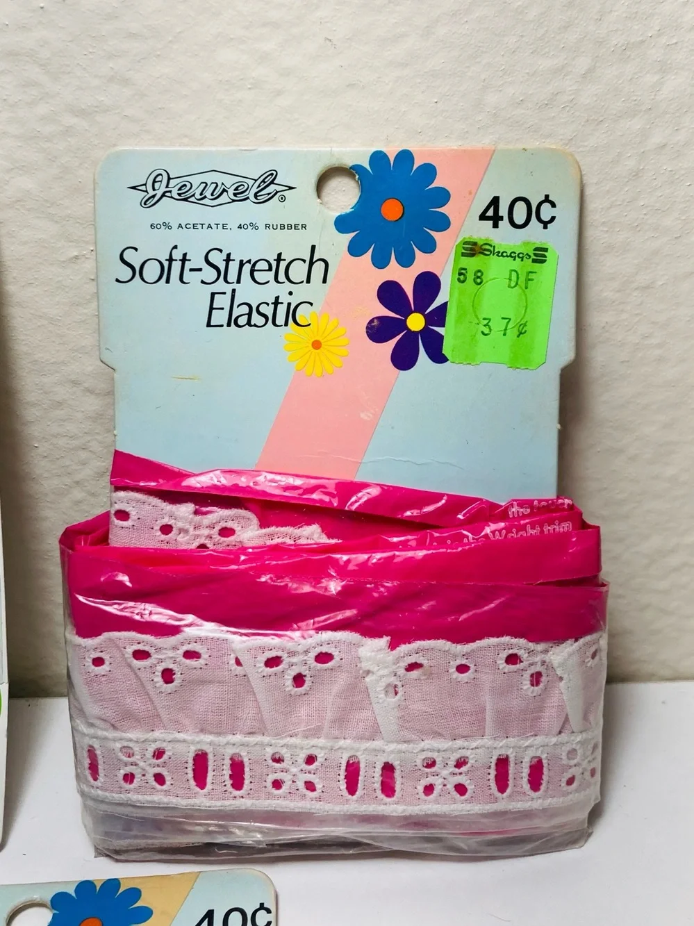 Vintage Sewing Elastic Assortment: Several New and Sealed